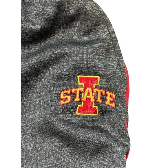 Iowa State Cyclones Mens Jogger Sweatpants Small By Colosseum Gray & Red Polyest - Picture 4 of 12